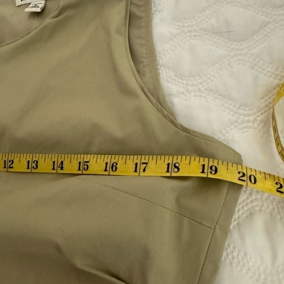 NWT Banana Republic Sleeveless Dress in Light Beige Ruched on Side Size 14 - Picture 11 of 13